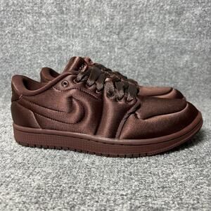 Air Jordan 1 Low Method of Make Shoes Womens Size 7 Brown Satin HF3969-200 New
